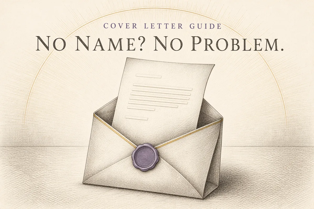 How to Start a Cover Letter Without Name